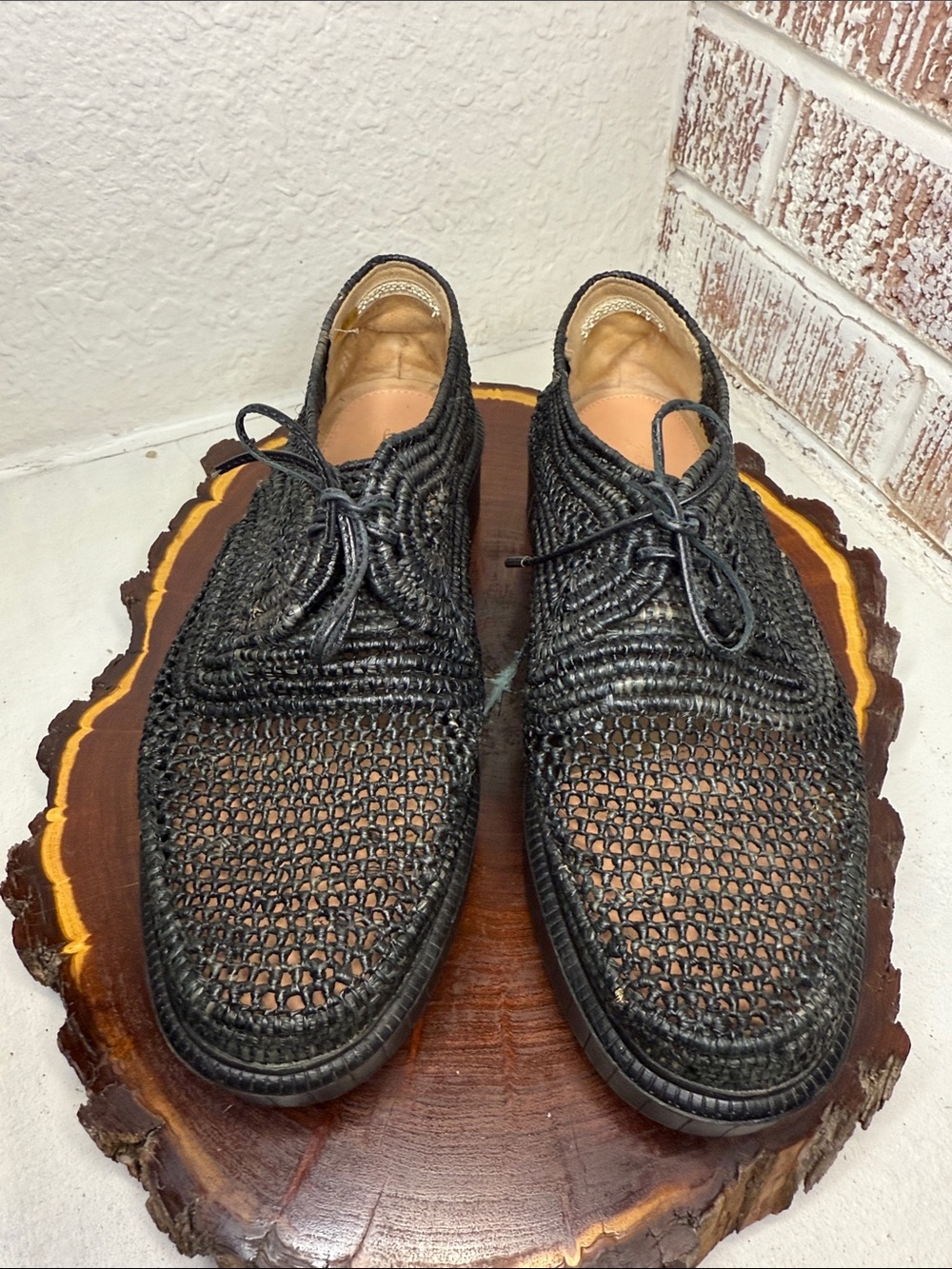 Robert Clergerie Raffia Platform Oxfords - Picture 7 of 11